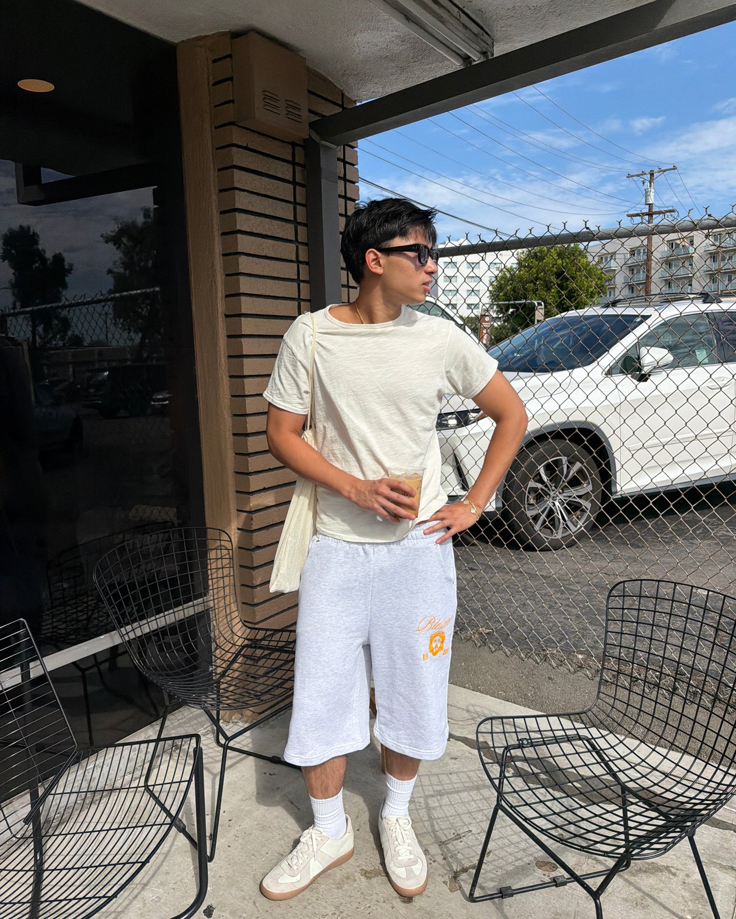 "BLESSED" SWEATSHORTS