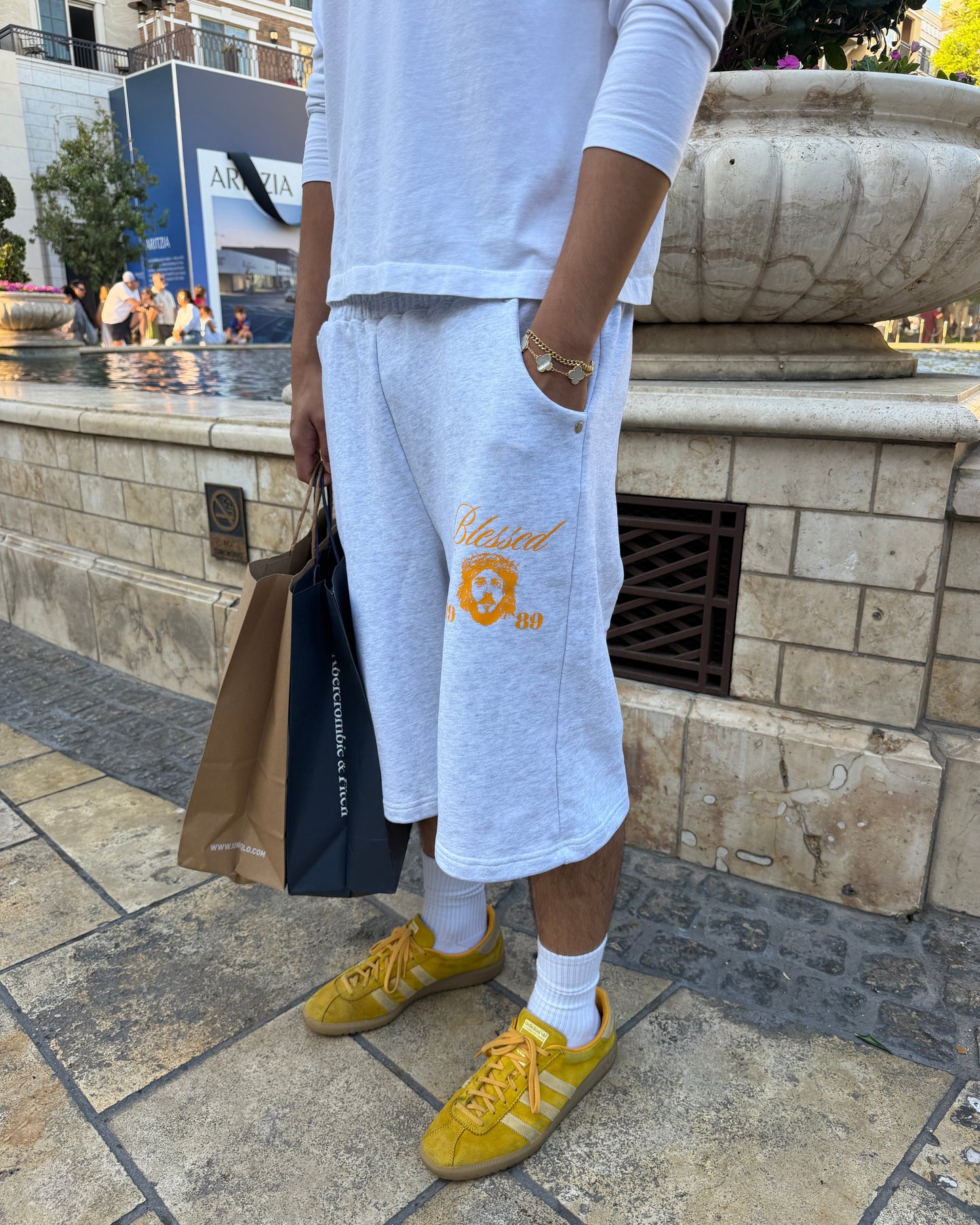 "BLESSED" SWEATSHORTS