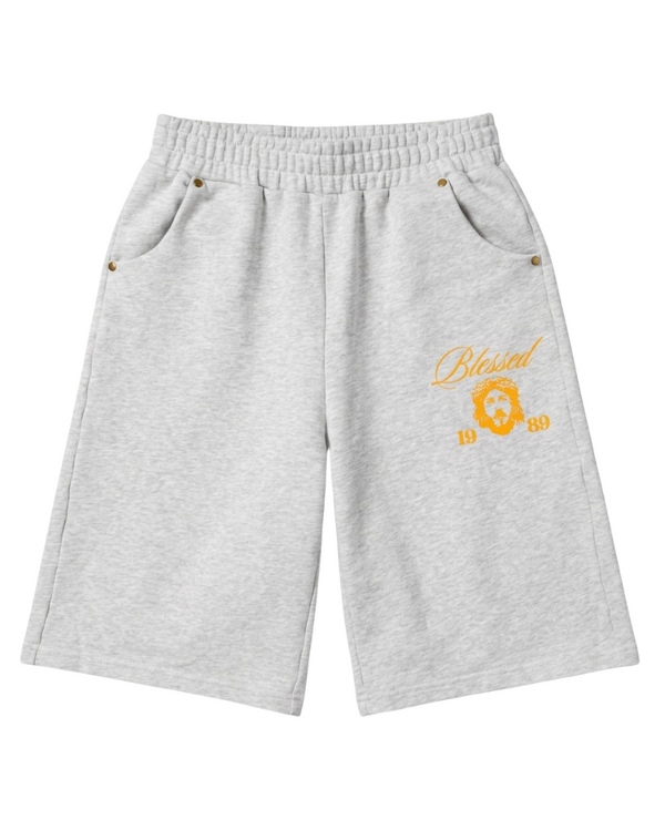 "BLESSED" SWEATSHORTS